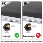 Mini HDMI-Compatible Male to Female Adapter Up & Down Angle – 8K@60Hz 4K@120Hz 48Gbps for Camera Camcorder Laptop Tablet
