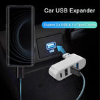 4-Port USB Hub 90°/180° Rotatable – USB 3.0 + USB 2.0 + USB-C Data Port Plug and Play for USB-A Devices Black White Blue Orange