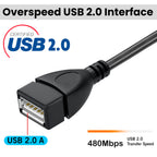 USB A Female to Mini USB 5-Pin Male OTG Cable Adapter 15cm – Compatible with Digital Camera MP3 MP4 GPS