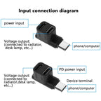 USB Type C Splitter 1 to 2 Ports Supports 10Gbps Data Transfer 4K@60Hz Video Output Easy to Carry