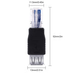 USB-A 2.0 Female to RJ45 Male Adapter – USB to Ethernet Plug Converter for ADSL Modem Router PoE Switch (Not a USB Network Card)