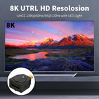 Micro HDMI-Compatible Male to Mini HDMI-Compatible Female Adapter – 8K@60Hz 4K@120Hz 48Gbps LED for Camera Laptop Monitor