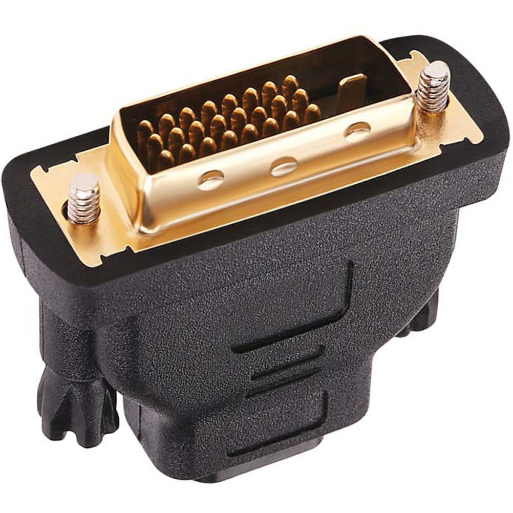 DVI-D 24+1 Male to HDMI-Compatible Female Adapter Bidirectional – 4K@30Hz 1080P Gold-Plated Thumbscrew for PC Monitor TV Gaming Console