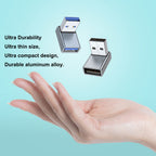 90 Degree USB-A Male to Female Adapter Up & Down Right Angle – USB 3.0 5Gbps 15W Charging Aluminum for PC Laptop Charger Power Bank