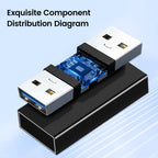 USB 3.0 Female to Female Adapter Coupler – Connect Two USB-A Male Cables Extension Connector Compatible with PC Laptop Power Bank