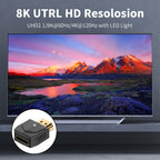 HDMI-Compatible Male to Mini HDMI-Compatible Female Adapter – 8K@60Hz 4K@120Hz 48Gbps LED for Camera Laptop Monitor TV