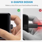 USB C 180 Degree Adapter 40Gbps and 100w Fast Charging U-Shaped Type C Male to Female Adapter Compatible Thunderbolt 3 for ROG Ally Steam Deck