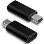 USB-C to Mini USB Adapter Type-C Female to Mini USB 2.0 Male – Compatible with GoPro Hero PS3 Controller Digital Camera Dash Cam GPS