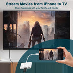 3-in-1 Lightning-Compatible to HDMI-Compatible + USB-A + Charging Adapter – 1080P Screen Mirror USB Camera OTG for iPhone 14/13/12/11/X/8/7/6/5