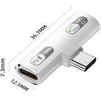 USB C Splitter with 100W Fast Charging Dual USB C Headphone and Charger Adapter Dongle for iPhone 16/15 Series iPad MacBook Galaxy S24/S23