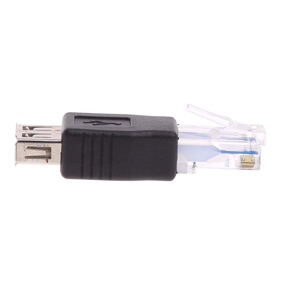USB-A 2.0 Female to RJ45 Male Adapter Pack of 2 – USB to Ethernet Converter for ADSL Modem Router Surveillance Camera (Not a Network Card)