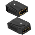 HDMI-Compatible Female to Mini HDMI-Compatible Female Coupler – 8K@60Hz 4K@120Hz 48Gbps Dual LED for Camera Monitor Projector