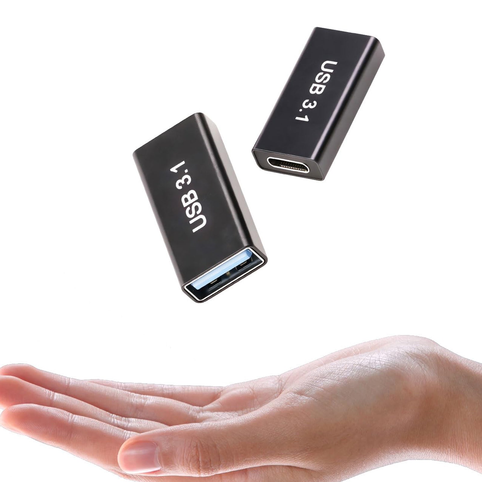 USB Female to USB-C Adapter – Compatible with MacBook Pro/Air iPad Pro Google Pixel Huawei & More
