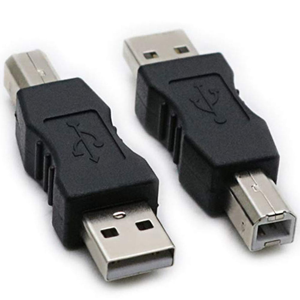 USB 2.0 Type A Male to Type B Male Adapter Plug and Play Compatible with PC Mac Printer Scanner