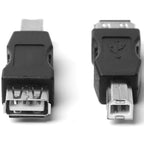 USB Type B Male to USB-A Female Adapter USB 2.0 480Mbps Plug and Play Compatible with Printer Scanner Fax Machine PC Laptop