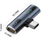 USB C Splitter with 100W Fast Charging Dual USB C Headphone and Charger Adapter Dongle for iPhone 16/15 Series iPad MacBook Galaxy S24/S23 and More (No for Power and Video Output)