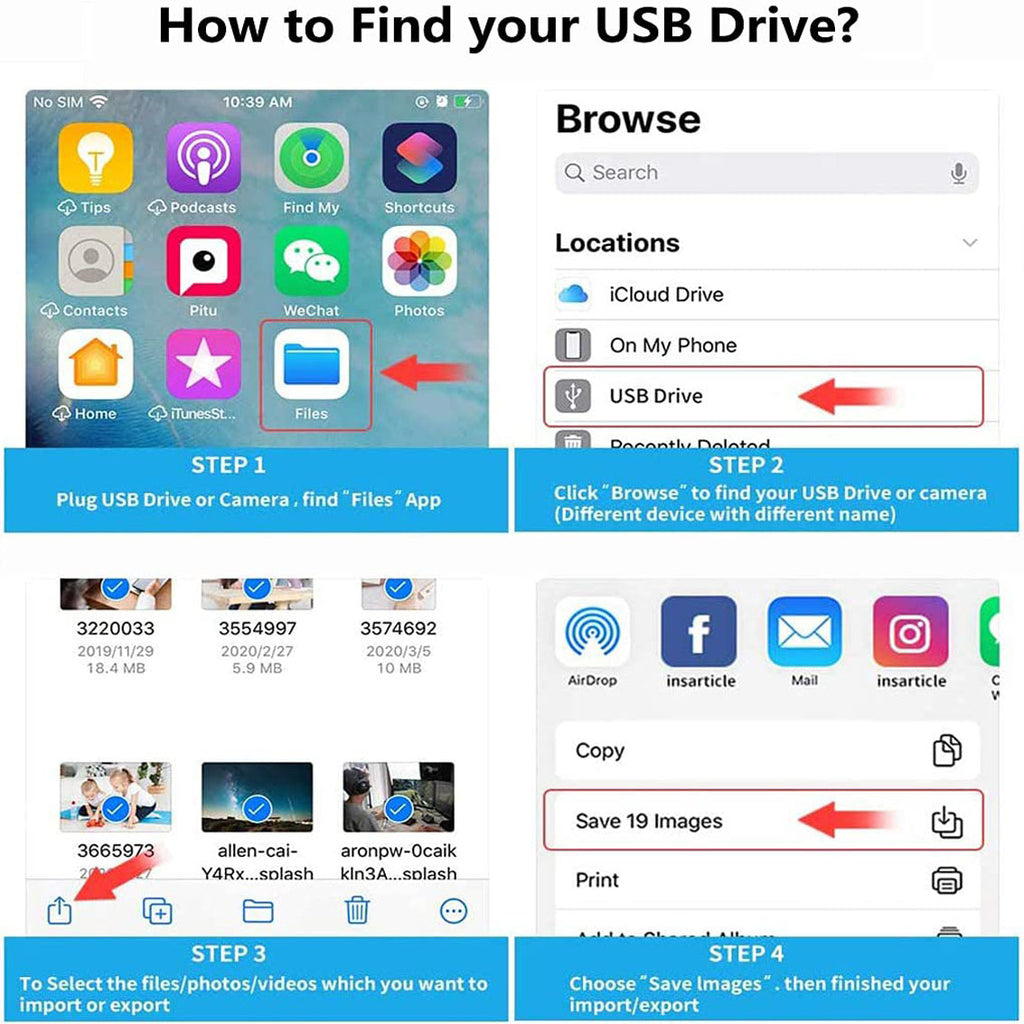 Lightning-Compatible to USB 3.0 OTG Adapter with Charging Port – 5Gbps File Transfer for iPhone iPad Camera Card Reader Flash Drive Keyboard