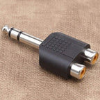 6.35mm (1/4 Inch) Stereo TRS Male to Dual RCA Female Adapter – Audio Splitter for Home Theater Amplifier DJ Mixer Speaker