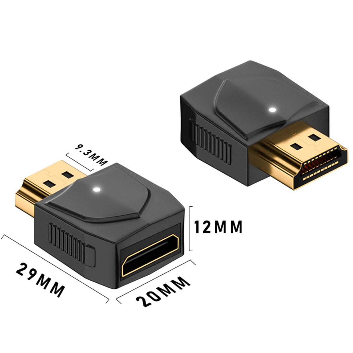 HDMI-Compatible Male to Mini HDMI-Compatible Female Adapter – 8K@60Hz 4K@120Hz 48Gbps LED for Camera Laptop Monitor TV