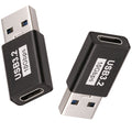 USB-A Male to USB-C Female Adapter – USB 3.2 10Gbps 15W Charging Data Transfer for USB-C Smartphones Tablets Accessories