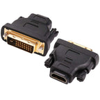 DVI-D 24+1 Male to HDMI-Compatible Female Adapter Bidirectional – 4K@30Hz 1080P Gold-Plated Thumbscrew for PC Monitor TV Gaming Console