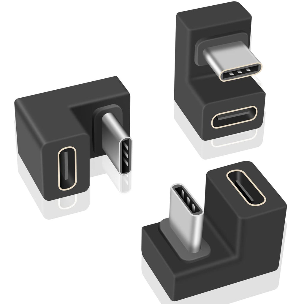 USB C U Shape Adapter USB C 180 Degree Adapter 10Gbps USBC to USBC Extension Adapter with (Type-C 3.1 Gen 2) Data Fast Charging Connector for Mobile Phone Laptop Galaxy