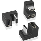 USB C U Shape Adapter USB C 180 Degree Adapter 10Gbps USBC to USBC Extension Adapter with (Type-C 3.1 Gen 2) Data Fast Charging Connector for Mobile Phone Laptop Galaxy