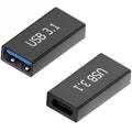 USB-A Female to USB-C Female Adapter – 56kΩ Protection 15W Charging Data Transfer Nickel-Plated for USB-C Devices