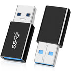 USB 3.0 Male to Female Extension Adapter USB-A Extender Connector Compatible with PC Laptop Flash Drive Wireless Mouse Keyboard