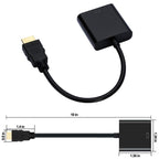 Gold-Plated Adapter with HDMI Male to VGA Female Connector – for PC, Laptop, Monitor & Projector