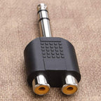 6.35mm (1/4 Inch) Stereo TRS Male to Dual RCA Female Adapter – Audio Splitter for Home Theater Amplifier DJ Mixer Speaker