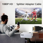 1-in-2-Out HDMI-compatible Splitter Cable – Male to 2×Female 1080P Mirror Only for TV Monitor Projector Xbox PS3 30cm