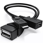 Micro USB OTG Cable with Power Supply 2-in-1 Adapter – Compatible with Fire TV Stick 4K, PlayStation Classic, Chromecast, Raspberry Pi