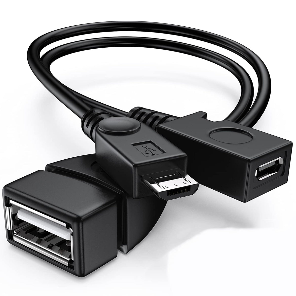 Micro USB OTG Cable with Power Supply 2-in-1 Adapter – Compatible with Fire TV Stick 4K, PlayStation Classic, Chromecast, Raspberry Pi