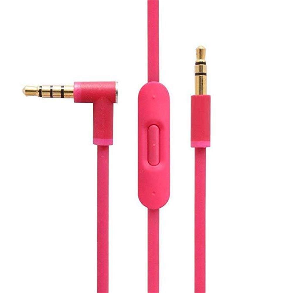 Replacement Audio Cable for Beats Studio Solo Pro Headphones – 1.4m TPU Cord, Inline Mic & Remote, 3.5mm