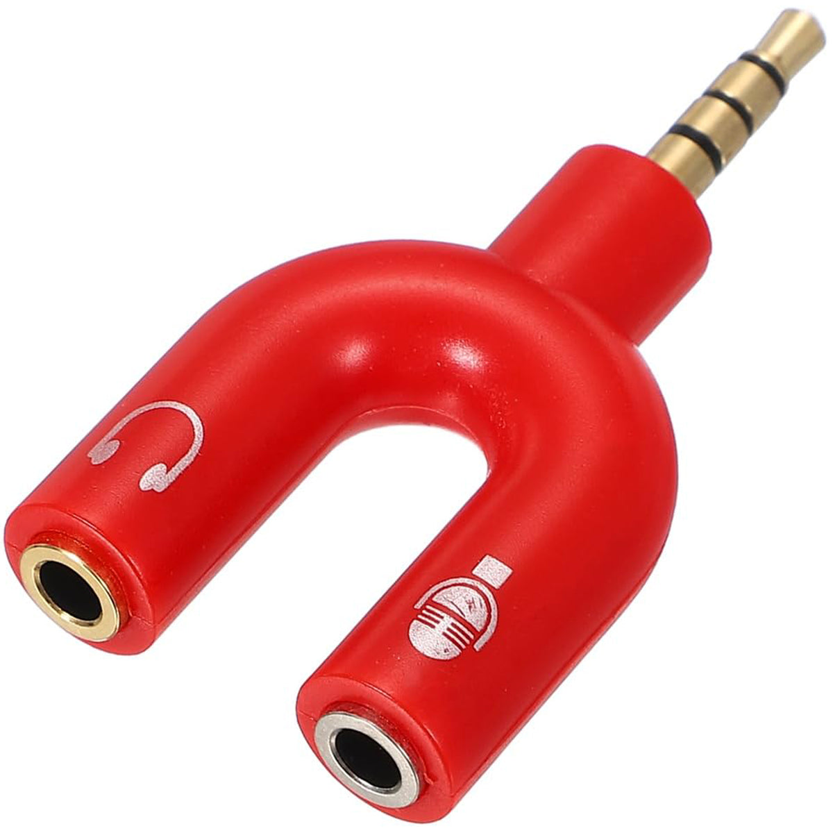3.5mm Headphone Mic Splitter 4 Pole TRRS Male to Dual TRS Female Headset Microphone Audio Y Adapter for PC Laptop Phone