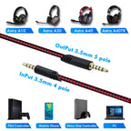 2M Replacement Audio Cable with Volume Control Compatible with Astro A10 A30 A40 TR Gaming Headset PS5 PS4 Xbox PC Aux Cord 6.5ft Red