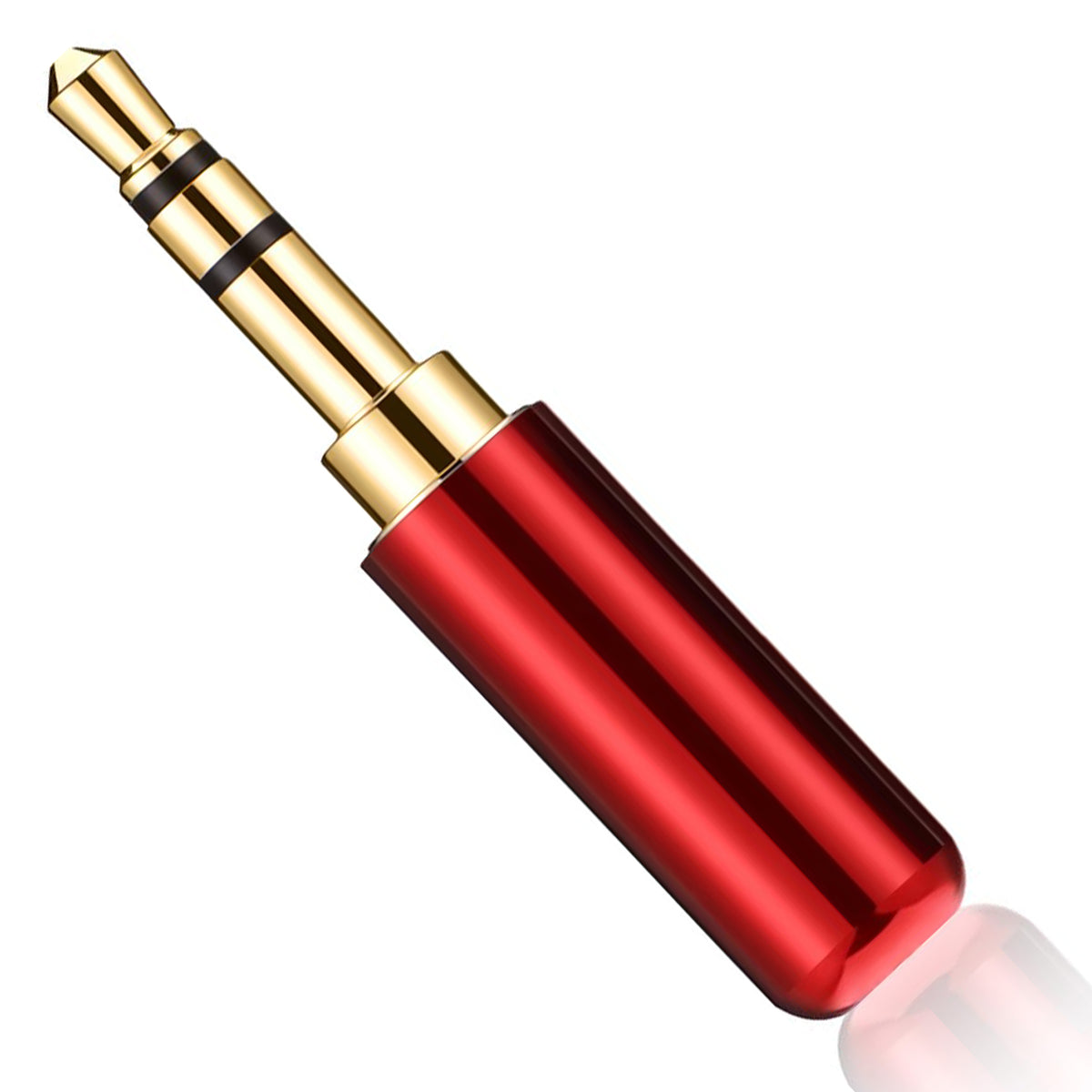 3.5mm Male Solder Audio Plug 1/8 Inch TRS 3 Pole Gold Plated Headphone Jack Repair Connector Metal Shell for DIY Stereo Aux Cable Earphone Headset