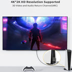 90 & 270 Degree Right Angle Adapter Compatible with HDMI, Male to Female L Shape Flat Extender for Wall TV, Roku, PS5, Fire Stick, Chromecast, Switch, Laptop, Xbox, PC