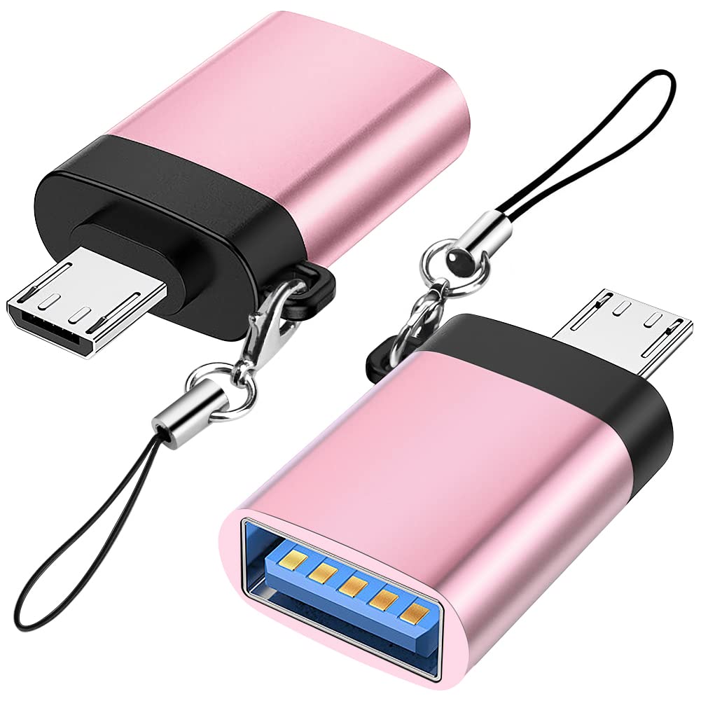 Micro USB Male to USB 3.0 Female OTG Adapter Converter with Lanyard for Flash Drive Keyboard Mouse Tablet
