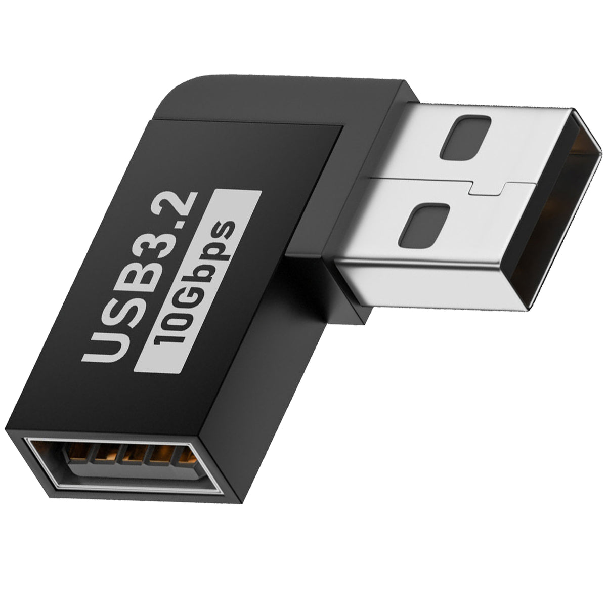 USB 3.2 Type A Male to Female 90 Degree Left Right Angle Adapter 10Gbps 5V 3A Extender for Laptop PC Hard Drive Hub Printer Scanner TV