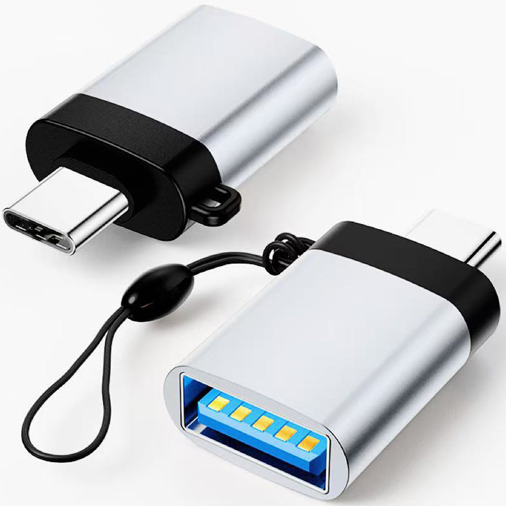 USB C Male to USB A Female Adapter USB 3.0 5Gbps OTG 5V 2A Charging Data Converter with Lanyard for Phone Tablet Laptop Mouse Keyboard Flash Drive