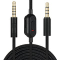 Replacement Audio Cable for Logitech G Pro X G433 G233 Headset 3.5mm 5 Pole to 4 Pole Braided Aux Cord with Inline Mute Volume Control for PC PS5 Xbox