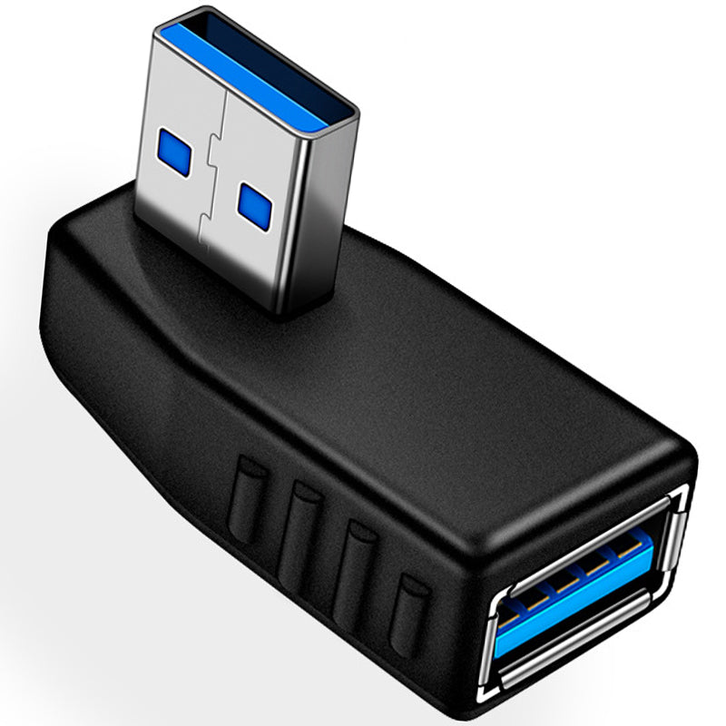 USB 3.0 Adapter Female Coupler 90 Degree Up Down Left Right Angle and Straight 5Gbps SuperSpeed USB A for PC Laptop Hard Drive Flash Drive
