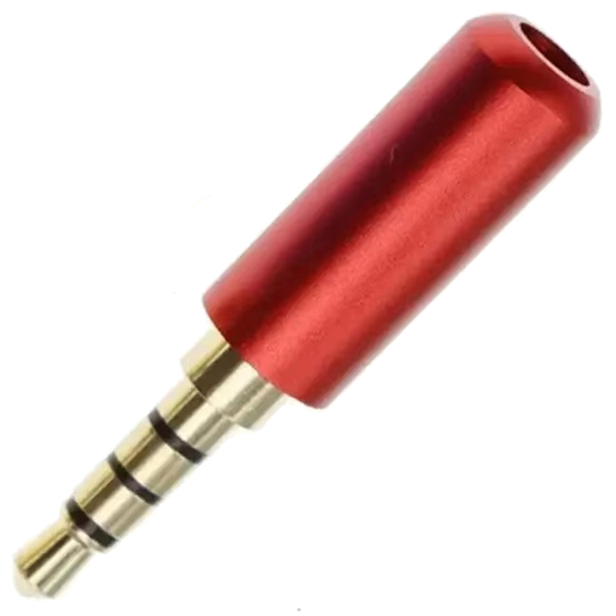 3.5mm TRRS 4 Pole Male Solder Audio Plug Connector 1/8 Inch Gold Plated DIY Replacement Jack for Headphone Headset Microphone Cable Repair Metal Shell