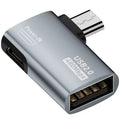 90 Degree Micro USB OTG Adapter Powered USB A Female for Fire TV Stick 4K Max Lite Chromecast Android Phone Tablet Left Right Angle