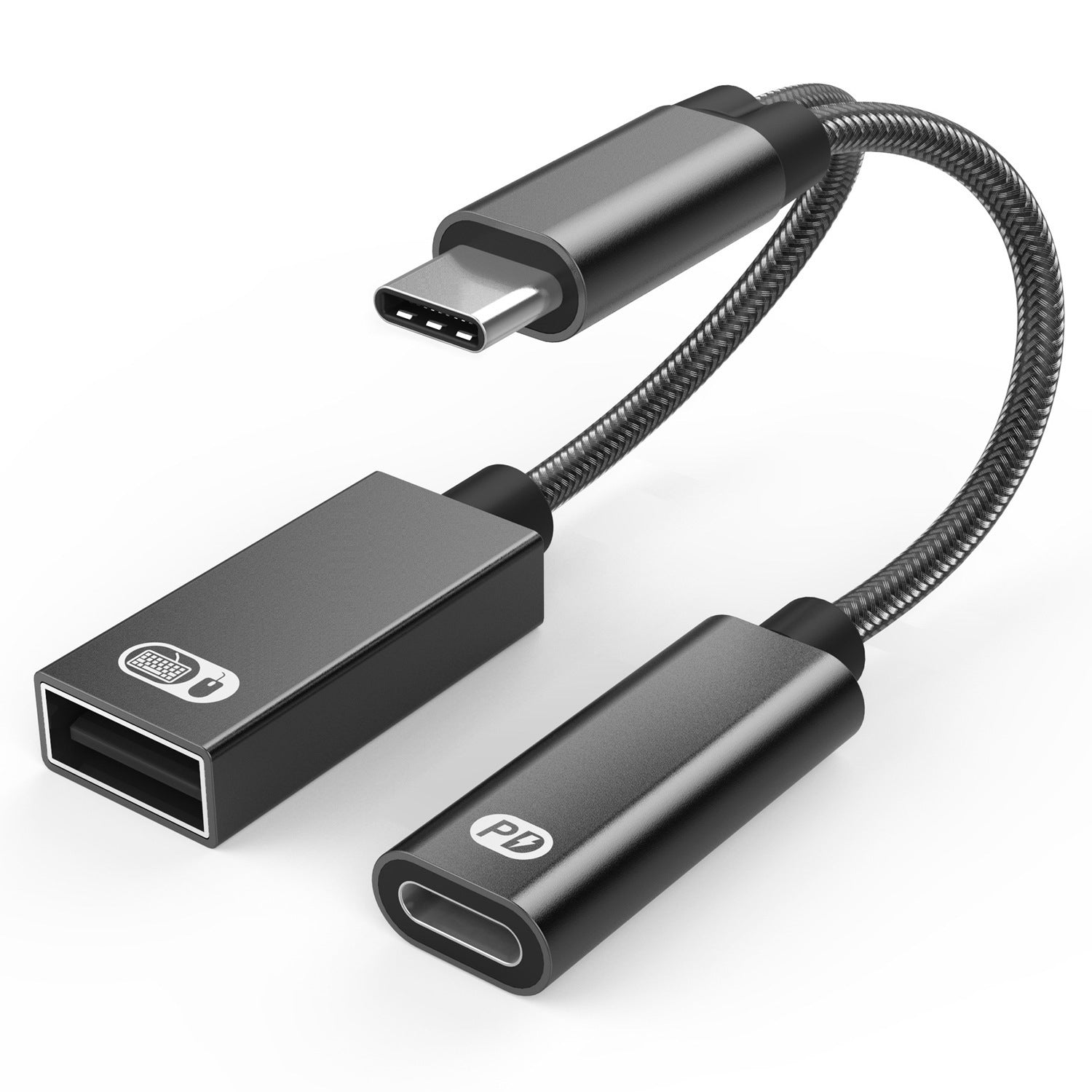 2-in-1 USB C OTG Adapter 60W PD Charging + USB 3.0 Port – Compatible with iPhone 15, MacBook Pro, Samsung Galaxy