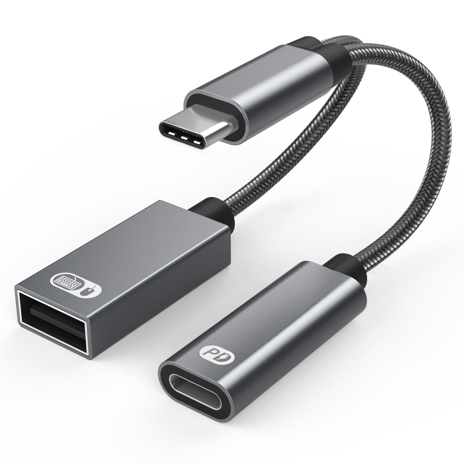 2-in-1 USB C OTG Adapter 60W PD Charging + USB 3.0 Port – Compatible with iPhone 15, MacBook Pro, Samsung Galaxy