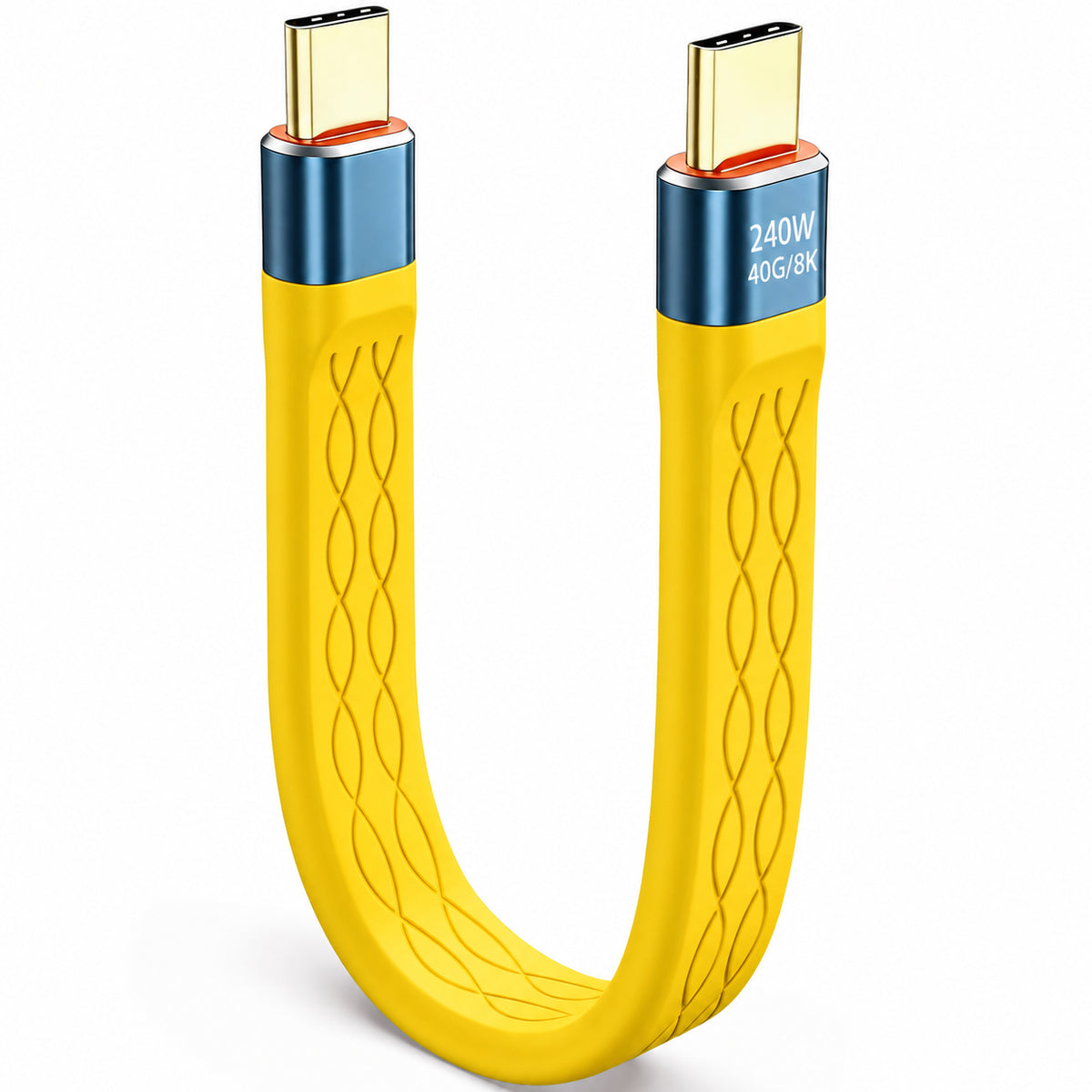 USB4 Thunderbolt 4 USB C Cable 240W PD 40Gbps 8K 60Hz 5.3 Inch Short Cord E Marker for MacBook Pro iPhone 16 15 Galaxy S24 Steam Deck