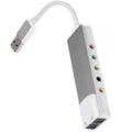 USB External Sound Card 5.1 7.1 Channel SPDIF Optical Audio Adapter Aluminum 48KHz Digital Audio Converter for PC Laptop Desktop Sound System
